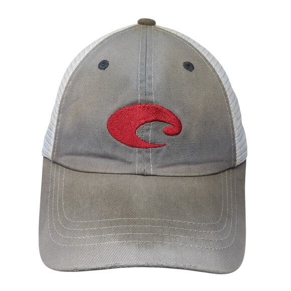 Costa Strapback Trucker Hat Gray One Size Adjustable Embroidered Mesh Back - Picture 1 of 9